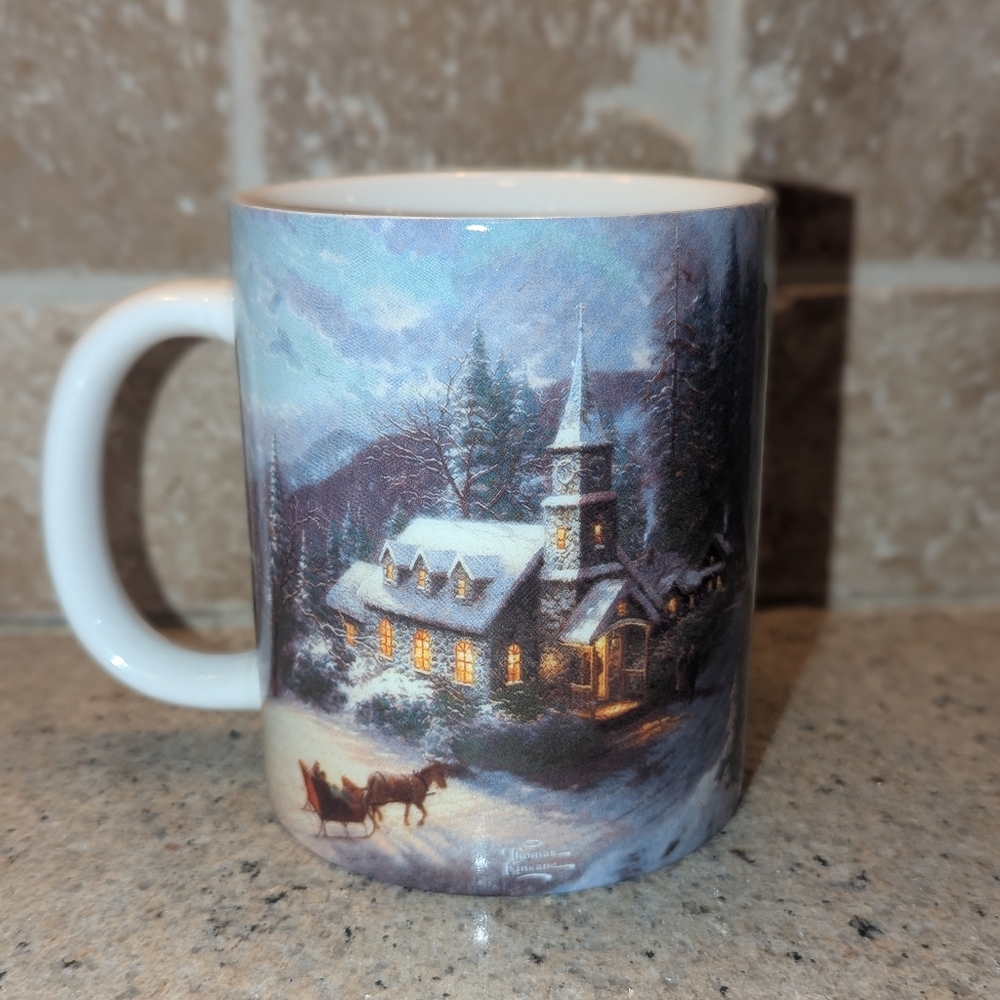 LIKE NEW Thomas Kinkade Winter Mug
